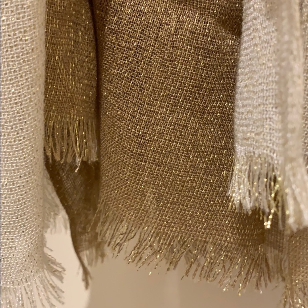 Sparkly ombré gold scarf